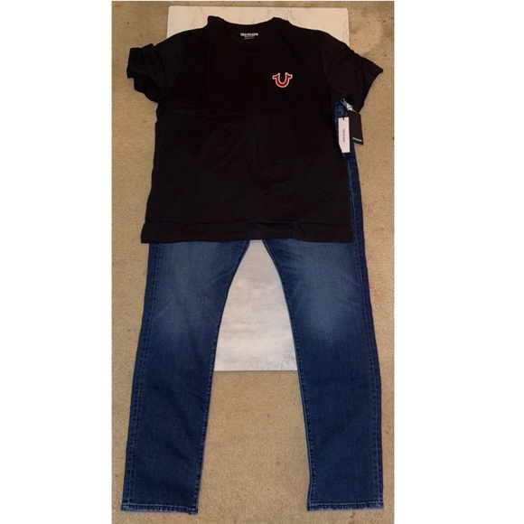 NWT MENS True Religion Shirt and Jean Set - Picture 1 of 9